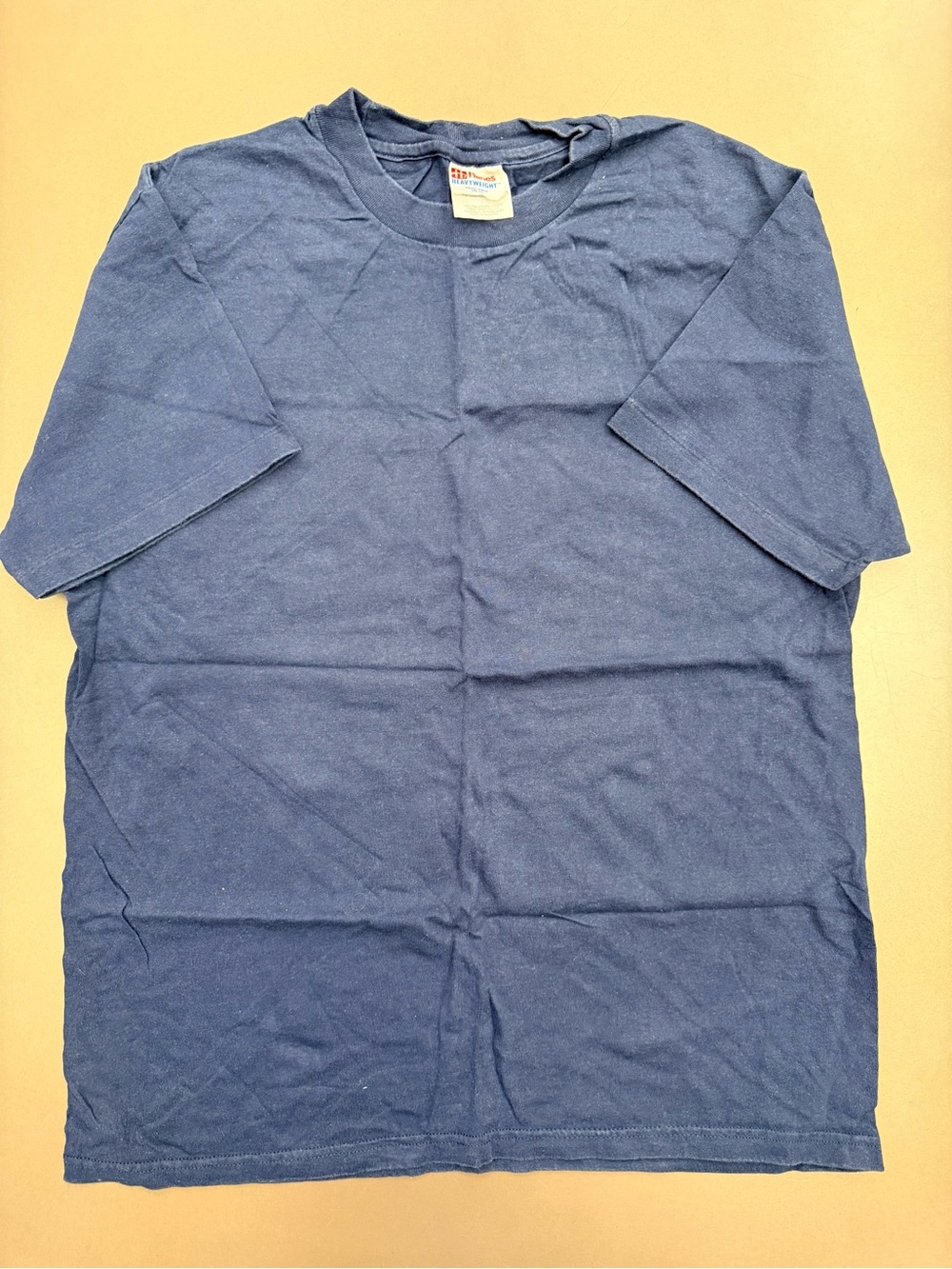 Hanes Basic Solid Blue Crewneck T-Shirt - Size Adult Large